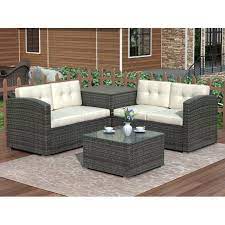 We did not find results for: Patio Dining Sets Clearance 4 Piece Wicker Bistro Patio Set With Ottoman Loveseat Sofa Glass Coffee Table Pe Rattan Outdoor Conversation Set Patio Furniture Set For Backyard Porch Garden L3583 Walmart Com