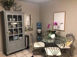 I painted the samples on a few different walls in the living room, in the kitchen, in the entry. Color Smith Blog