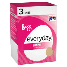 Leggs 14930 Control Top Support Panty Hose 3 Pair Pack