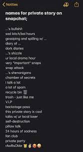 Thinking of creating funny private story but failing to give it a good name? á´˜ÉªÉ´á´›á´‡Ê€á´‡sá´› Sá´›á´‡Ê€Ê€á´‡É´Éªá´‡á´œá´¡á´‡É´Êœá´œÉªá´¢á´‡É´ Snapchat Names Instagram Captions For Pictures Instagram Caption Lyrics