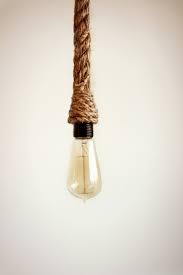 rope pendant light hand wrapped