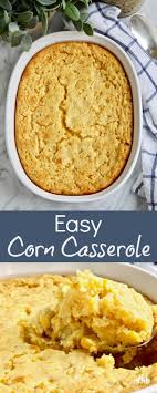 Corn Souffle Recipe Easy Corn Casserole The Hungry Bluebird Recipe Easy Corn Casserole Souffle Recipes Easy Food