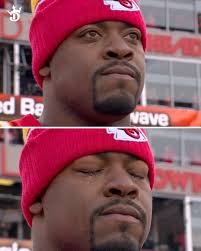 Chris Jones is READY for the playoffs 🙌 The Chiefs star defensive tackle  sheds a tear during the National Anthem at Arrowhead before they open their  2024 playoff campaign ❤️