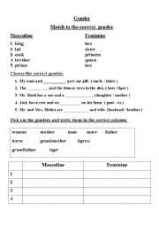 Register to get access to all 520 quizzes. Noun Gender Esl Worksheet By Preetichheda
