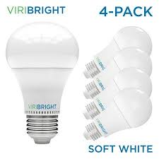 Viribright 100 Watt Equivalent Led Light Bulb 2700k Warm White Soft White Medium Screw Base E26 Pack Of 4 Walmart Com In 2020 Led Light Bulb Light Bulb Led