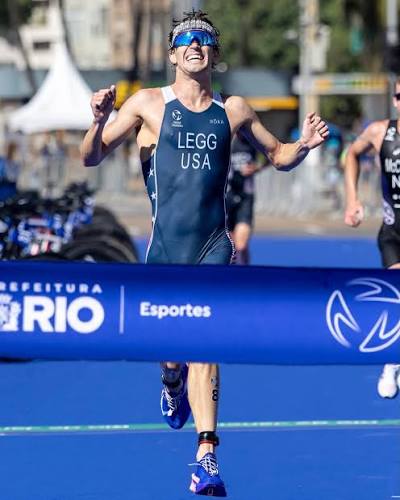 The face of a first World Cup WIN @braxton__legg captured his first  career World Cup GOLD - and podium - in Rio Brilliant racing from the  emerging @usatrielite star  @worldtriathlon