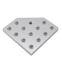 China Manufacturer ODM OEM RoHS 7956 30*60mm CNC Aluminum Offset Tap Base  Plate 2550 3060 4080 4590 50100 for Aluminum Profile M12 M16