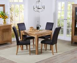 A wide variety of dining set leather chairs options are available to you, such as general use, material, and feature. Mark Harris Cambridge Oak Square Extending Dining Table And 4 Atlanta Brown Faux Leather Chairs Cfs Furniture Uk