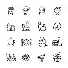 Black And White Icons Restaurant And Fast Food Icons Instagram Icone Instagram