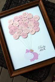 Baby Shower Guestbook Hippo With Balloons Etsy Baby Shower Giraffe Baby Shower Guest Book Animal Baby Shower