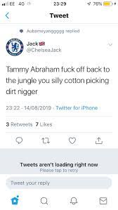 Jun 12, 2021 · the latest tweets from chelsea fc (@chelseafc). All About Arsenal On Twitter The Racial Abuse Tammyabraham Is Getting Right Now Is Horrendous