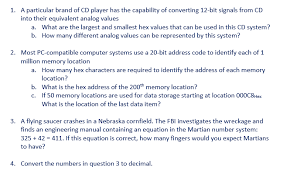 Solved 1 A Particular Brand Of Cd Player Has The Capabil Chegg Com