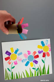 Paper Roll Flower Art For Kids Easy Rainbow Flowers Flower Crafts Art For Kids Flower Art