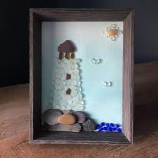 Jennifer Croke On Instagram It S Been A While Since I Ve Made A Lighthouse This One Was Custom Ordered A Sea Glass Crafts Beach Glass Crafts Beach Glass Art