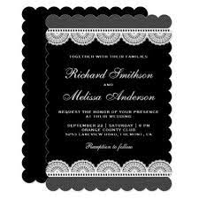 Elegant Black And White Lace Wedding Invitation Black And White White Lace Wedding Invitations Unique Wedding Invitations Creative Trendy Wedding Invitations