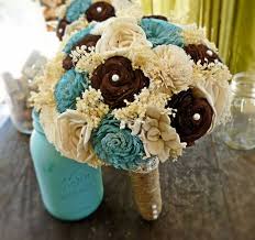 Natural Wedding Bouquet Large Turquoise Brown Ivory Bridal Bridesmaid Bouquet Rustic Wedding Altern Natural Bouquet Wedding Nature Wedding Turquoise Wedding