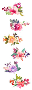 Watercolor Flower Clip Art Set 1 Flower Clipart Watercolor Flowers Flower Drawing