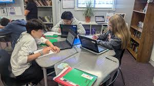 The new classroom furniture at the middle school campus looks great! Thanks  to our Patriot families who donated to our Booster Color Run fundraiser  last year, the middle school campus was able