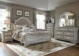 Check spelling or type a new query. Magnolia Manor Antique White Upholstered Panel Bedroom Set La Sierra Furniture