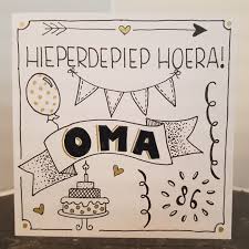 Kaart Voor Oma Kaarten Knutselen Verjaardag Kaartje Maken Verjaardag Verjaardagskaarten