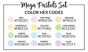 Digital Calendar Numbers Mega Bundle Pastels Goodnotes And Etsy Hex Color Codes Hex Color Palette Color Palette Challenge