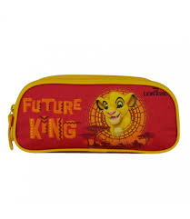 Fournitures scolaires trousse licorne 2 compartiments crayons maquillage. Trousse Scolaire Disney Le Roi Lion 2 Compartiments Rouge Et Jaune Bagtrotter