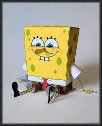 Spongebob Squarepants Spongebob Free Paper Toy Download Spongebob Crafts Paper Toys Paper Toys Template