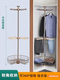 Hangers clothes boxes hanging clothes organizers shoe boxes & organizers kids clothes & shoe organization. 360 Degree Cloakroom Wardrobe Corner Rotating Ring Hanger Pull Basket Hanging Clothes Rack Hardware Accessories Pants Storage
