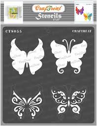 Download Amazon Com Craftreat Layered Butterfly Stencils For Painting On Wood Canvas Paper Fabric Floor Wall And Tile Butterflies 6x6 Inches Reusable Diy Art And Craft Stencils Butterfly Stencil