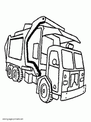 Dump Truck With Raised Body Coloring Page Coloring Pages Printable Com
