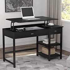 Computer desks in a variety of finishes, colors and styles are sure to suit your space. Amazon Com Tribesigns Modern Lift Top Computer Desk With Drawers 47 Inch Writing Desk Study Table Workstation With Storage Shelves Height Adjustable Standing Desk For Home Office Small Spaces Black Kitchen Dining