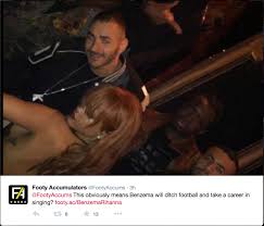 After hanging together in nyc. Futbolist Benzema I Pevica Rianna Proveli Vmeste Noch Sport Metro