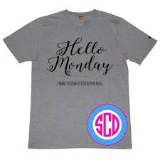 Hello Monday Adult Clothing Womens Clothing Monday T