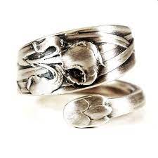 Iris Ring Iris Flower Ring Sterling Silver Spoon Ring Art Etsy Sterling Silver Spoon Ring Iris Ring Spoon Rings