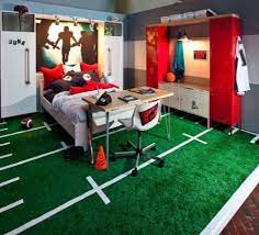 Makes a great team gift as well. A Twist On Astroturf Boy Sports Bedroom Football Rooms Boys Football Room