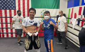 มวยสากลชิงแชมป์โลก รุ่นเวลเตอร์เวต 147 ปอนด์ ของ สมาคมมวยโลก (wba) ระหว่าง แมนนี่ ปาเกียว ตะบันกำปั้น กับ คีธ เธอร์แมน ณ สังเวียนเอ็มจีเอ็ม. Aowp3ppwtlgvem