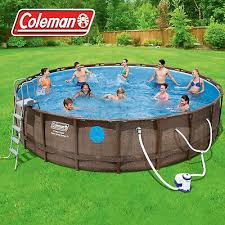 Ad Coleman 22 X 52 Power Steel Swim Vista Ii Swimming Pool Set Above Ground Yard In 2020 Coleman Pool Pool Swimming Pools