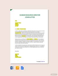 Cover letter sample of a human services professional with a proven record of accomplishment in the areas of strategic task management and administrative support. Human Resources Director Cover Letter Template Free Pdf Google Docs Word Template Net Cover Letter Template Free Cover Letter Template Letter Template Word