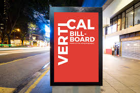 Outdoor advertising free billboard mockups. City Street Vertical Billboard Mockup Free Free Mockup