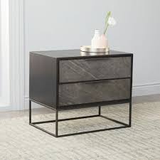 Slate Industrial Bedside Table West Elm Au Furniture Bedroom Night Stands Modern Furniture