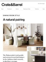 From fabric to bonded leather, we have a full range of stylish dining chair options you'll love. Crate And Barrel Our New Favorite Dining Table And Chair Pairing Milled