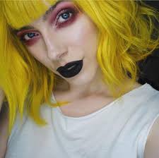 Black And Yellow Hair Pin By Khook Fitness On I M A Lady Yellow Hair Color Yellow Hair Witch Hair