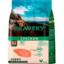 bravery tahilsiz tavuklu yavru kopek mamasi 4 kg tahilsiz yavru kopek kopek