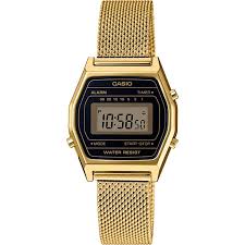Oltre ai classici con cinturino in troviamo quelli placcati in oro, quelli in metallo color oro e quelli certificati in oro. Orologio Casio Collection Vintage Lady Maglia Milano Gold La690wemy 1ef Notonlywatches It