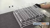 Open up your dishwasher door, and pull the top rack all the way toward you until it comes to a stop. How To Ge Upper Dishrack Assembly Wd28x25018 Youtube