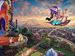 Thomas kinkade disney beauty and the beast puzzle. Ceaco Thomas Kinkade The Disney Dreams Collection 4 In 1 Multipack Aladdin Winnie The Pooh Beauty The Beast The Little Mermaid Jigsaw Puzzles 4 500 Pieces Buy Online At Best Price