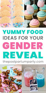 Gender reveal ideas to announce your pregnancy are all the rage! 35 Adorable Gender Reveal Food Ideas The Postpartum Party