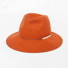 Orange Felt Fedora Hats For Women Winter Wool Hats With Chain Found On Polyvore Featuring Polyvore Women S Fashion Fedora Hat Women Hats For Women Fedora Hat