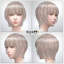sims4 hair fron side back シムズ４ 髪型 詳細 前髪ありヘア ヘアスタイリング ザ シムズ