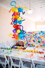 Balloon 5th Birthday Decoration Ideas For Boy Color Me Happy Art Party For Kids Kara S Party Ideas Pop Art Party Art Party Diy Kids Party